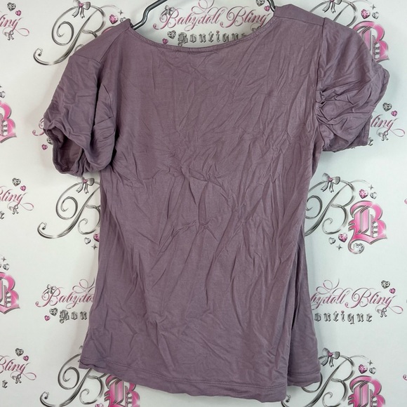 Banana Republic tshirt tee comfy stretchy purple Mauve Short Sleeve Top - Picture 2 of 9